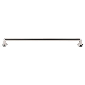Top Knobs [TK291PN] Die Cast Zinc Cabinet Pull Handle - Emerald Series - Oversized - Polished Nickel Finish - 12" C/C - 12 7/8" L
