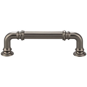 Top Knobs [TK322AG] Die Cast Zinc Cabinet Pull Handle - Emerald Series - Standard Size - Ash Gray Finish - 3 3/4" C/C - 4 7/16" L
