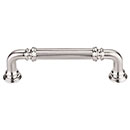 Top Knobs [TK322BSN] Die Cast Zinc Cabinet Pull Handle - Reeded Series - Standard Size - Brushed Satin Nickel Finish - 3 3/4" C/C - 4 7/16" L