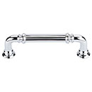 Top Knobs [TK322PC] Die Cast Zinc Cabinet Pull Handle - Reeded Series - Standard Size - Polished Chrome Finish - 3 3/4" C/C - 4 7/16" L