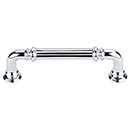 Top Knobs [TK322PC] Die Cast Zinc Cabinet Pull Handle - Reeded Series - Standard Size - Polished Chrome Finish - 3 3/4&quot; C/C - 4 7/16&quot; L