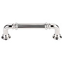 Top Knobs [TK322PN] Die Cast Zinc Cabinet Pull Handle - Reeded Series - Standard Size - Polished Nickel Finish - 3 3/4" C/C - 4 7/16" L