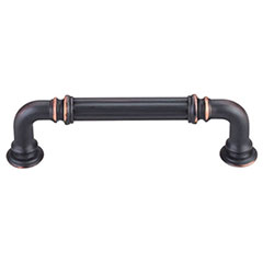 Top Knobs [TK322UM] Die Cast Zinc Cabinet Pull Handle - Reeded Series - Standard Size - Umbrio Finish - 3 3/4" C/C - 4 7/16" L