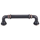 Top Knobs [TK322UM] Die Cast Zinc Cabinet Pull Handle - Reeded Series - Standard Size - Umbrio Finish - 3 3/4&quot; C/C - 4 7/16&quot; L