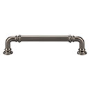 Top Knobs [TK323AG] Die Cast Zinc Cabinet Pull Handle - Reeded Series - Oversized - Ash Gray Finish - 5&quot; C/C - 5 11/16&quot; L