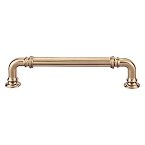 Top Knobs [TK323HB] Die Cast Zinc Cabinet Pull Handle - Reeded Series - Oversized - Honey Bronze Finish - 5" C/C - 5 11/16" L