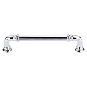 Top Knobs [TK323PC] Die Cast Zinc Cabinet Pull Handle - Reeded Series - Oversized - Polished Chrome Finish - 5" C/C - 5 11/16" L
