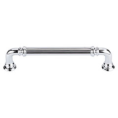 Top Knobs [TK323PC] Die Cast Zinc Cabinet Pull Handle - Reeded Series - Oversized - Polished Chrome Finish - 5&quot; C/C - 5 11/16&quot; L