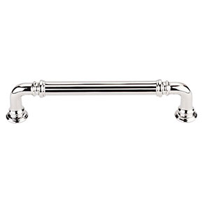 Top Knobs [TK323PN] Die Cast Zinc Cabinet Pull Handle - Reeded Series - Oversized - Polished Nickel Finish - 5" C/C - 5 11/16" L
