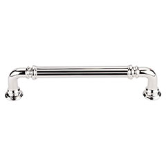 Top Knobs [TK323PN] Die Cast Zinc Cabinet Pull Handle - Reeded Series - Oversized - Polished Nickel Finish - 5&quot; C/C - 5 11/16&quot; L