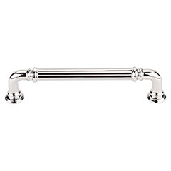 Top Knobs [TK323PN] Die Cast Zinc Cabinet Pull Handle - Reeded Series - Oversized - Polished Nickel Finish - 5" C/C - 5 11/16" L