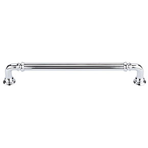 Top Knobs [TK324PC] Die Cast Zinc Cabinet Pull Handle - Reeded Series - Oversized - Polished Chrome Finish - 7" C/C - 7 11/16" L