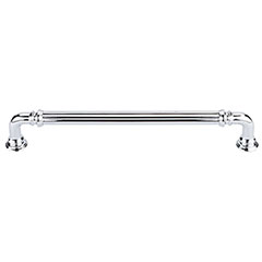 Top Knobs [TK324PC] Die Cast Zinc Cabinet Pull Handle - Reeded Series - Oversized - Polished Chrome Finish - 7&quot; C/C - 7 11/16&quot; L