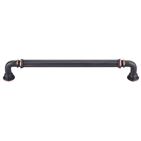 Top Knobs [TK324UM] Die Cast Zinc Cabinet Pull Handle - Reeded Series - Oversized - Umbrio Finish - 7" C/C - 7 11/16" L