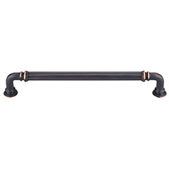 Top Knobs [TK324UM] Die Cast Zinc Cabinet Pull Handle - Reeded Series - Oversized - Umbrio Finish - 7&quot; C/C - 7 11/16&quot; L