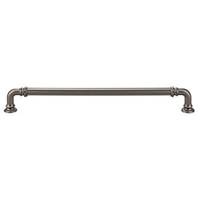 Top Knobs [TK325AG] Die Cast Zinc Cabinet Pull Handle - Reeded Series - Oversized - Ash Gray Finish - 9" C/C - 9 11/16" L