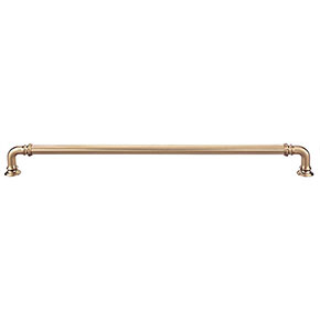 Top Knobs [TK326HB] Die Cast Zinc Cabinet Pull Handle - Reeded Series - Oversized - Honey Bronze Finish - 12" C/C - 12 11/16" L