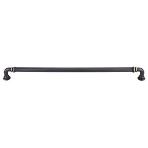 Top Knobs [TK326UM] Die Cast Zinc Cabinet Pull Handle - Reeded Series - Oversized - Umbrio Finish - 12" C/C - 12 11/16" L