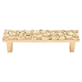 Top Knobs [TK304BR] Solid Brass Cabinet Pull Handle - Cobblestone Series - Standard Size - Brass Finish - 3 3/4" C/C - 4 5/8" L