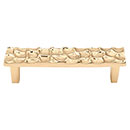 Top Knobs [TK304BR] Solid Brass Cabinet Pull Handle - Cobblestone Series - Standard Size - Brass Finish - 3 3/4&quot; C/C - 4 5/8&quot; L