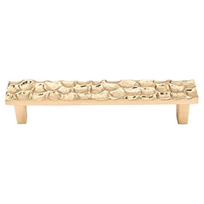 Top Knobs [TK305BR] Solid Brass Cabinet Pull Handle - Cobblestone Series - Oversized - Brass Finish - 5 1/16" C/C - 5 7/8" L