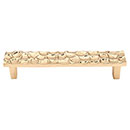Top Knobs [TK305BR] Solid Brass Cabinet Pull Handle - Cobblestone Series - Oversized - Brass Finish - 5 1/16&quot; C/C - 5 7/8&quot; L