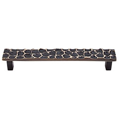 Top Knobs [TK306BA] Solid Brass Cabinet Pull Handle - Cobblestone Series - Oversized - Brass Antique Finish - 6 5/16" C/C - 7 1/8" L