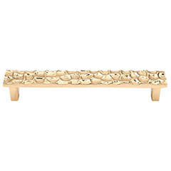 Top Knobs [TK306BR] Solid Brass Cabinet Pull Handle - Cobblestone Series - Oversized - Brass Finish - 6 5/16&quot; C/C - 7 1/8&quot; L