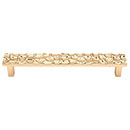 Top Knobs [TK306BR] Solid Brass Cabinet Pull Handle - Cobblestone Series - Oversized - Brass Finish - 6 5/16" C/C - 7 1/8" L