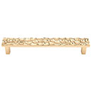 Top Knobs [TK306BR] Solid Brass Cabinet Pull Handle - Cobblestone Series - Oversized - Brass Finish - 6 5/16&quot; C/C - 7 1/8&quot; L