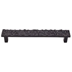 Top Knobs [TK306CB] Solid Brass Cabinet Pull Handle - Cobblestone Series - Oversized - Coal Black Finish - 6 5/16&quot; C/C - 7 1/8&quot; L