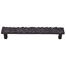 Top Knobs [TK306CB] Solid Brass Cabinet Pull Handle - Cobblestone Series - Oversized - Coal Black Finish - 6 5/16" C/C - 7 1/8" L