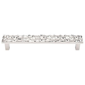 Top Knobs [TK306PN] Solid Brass Cabinet Pull Handle - Cobblestone Series - Oversized - Polished Nickel Finish - 6 5/16" C/C - 7 1/8" L