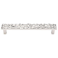 Top Knobs [TK306PN] Solid Brass Cabinet Pull Handle - Cobblestone Series - Oversized - Polished Nickel Finish - 6 5/16" C/C - 7 1/8" L