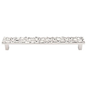 Top Knobs [TK307PN] Solid Brass Cabinet Pull Handle - Cobblestone Series - Oversized - Polished Nickel Finish - 7 9/16" C/C - 8 3/8" L