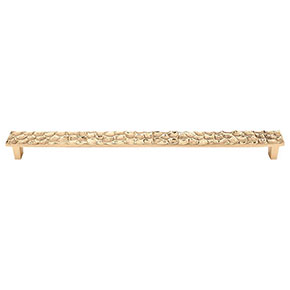 Top Knobs [TK309BR] Solid Brass Cabinet Pull Handle - Cobblestone Series - Oversized - Brass Finish - 12 9/16" C/C - 13 3/8" L