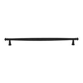 Top Knobs [TK3196BLK] Die Cast Zinc Cabinet Pull Handle - Coddington Series - Oversized - Flat Black Finish - 12" C/C - 13 7/8" L