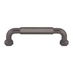 Top Knobs [TK3201AG] Die Cast Zinc Cabinet Pull Handle - Dustin Series - Standard Size - Ash Gray Finish - 3 3/4" C/C - 4 3/8" L