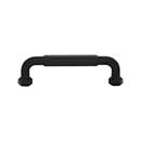 Top Knobs [TK3201BLK] Die Cast Zinc Cabinet Pull Handle - Dustin Series - Standard Size - Flat Black Finish - 3 3/4" C/C - 4 3/8" L