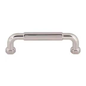 Top Knobs [TK3201PN] Die Cast Zinc Cabinet Pull Handle - Dustin Series - Standard Size - Polished Nickel Finish - 3 3/4" C/C - 4 3/8" L