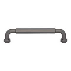Top Knobs [TK3202AG] Die Cast Zinc Cabinet Pull Handle - Dustin Series - Oversized - Ash Gray Finish - 5 1/16" C/C - 5 5/8" L