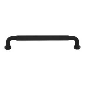 Top Knobs [TK3203BLK] Die Cast Zinc Cabinet Pull Handle - Dustin Series - Oversized - Flat Black Finish - 6 5/16" C/C - 7" L