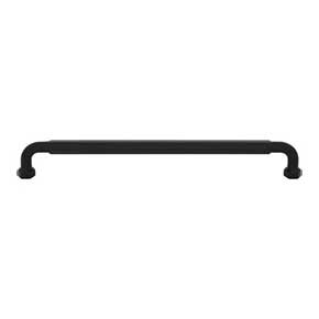 Top Knobs [TK3205BLK] Die Cast Zinc Cabinet Pull Handle - Dustin Series - Oversized - Flat Black Finish - 8 13/16" C/C - 9 7/16" L