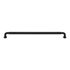 Top Knobs [TK3206BLK] Die Cast Zinc Cabinet Pull Handle - Dustin Series - Oversized - Flat Black Finish - 12&quot; C/C - 12 9/16&quot; L