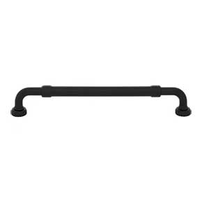 Top Knobs [TK3183BLK] Die Cast Zinc Cabinet Pull Handle - Holden Series - Oversized - Flat Black Finish - 7 9/16" C/C - 8 5/16" L
