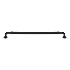 Top Knobs [TK3185BLK] Die Cast Zinc Cabinet Pull Handle - Holden Series - Oversized - Flat Black Finish - 12&quot; C/C - 12 3/4&quot; L