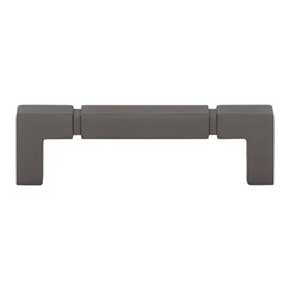 Top Knobs [TK3221AG] Die Cast Zinc Cabinet Pull Handle - Langston Series - Standard Size - Ash Gray Finish - 3 3/4" C/C - 4 1/4" L