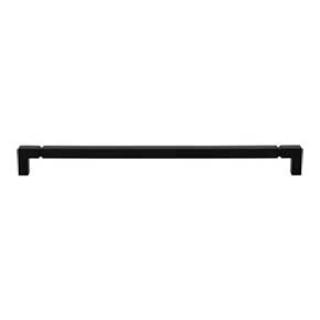 Top Knobs [TK3226BLK] Die Cast Zinc Cabinet Pull Handle - Langston Series - Oversized - Flat Black Finish - 12" C/C - 12 7/16" L