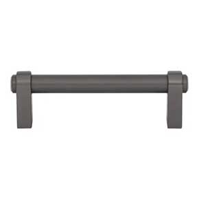 Top Knobs [TK3210AG] Die Cast Zinc Cabinet Pull Handle - Lawrence Series - Standard Size - Ash Gray Finish - 3 3/4" C/C - 4 11/16" L