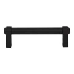 Top Knobs [TK3210BLK] Die Cast Zinc Cabinet Pull Handle - Lawrence Series - Standard Size - Flat Black Finish - 3 3/4" C/C - 4 11/16" L